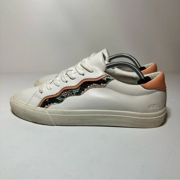 Women's Madewell Sidewalk Low Top Sneakers Size 8 Wave Edition Leather (76 Box10 - Picture 2 of 9